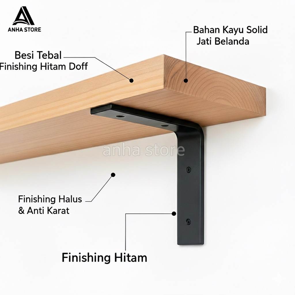 RAK BESI SIKU L AMBALAN DINDING PENYANGGA PAPAN