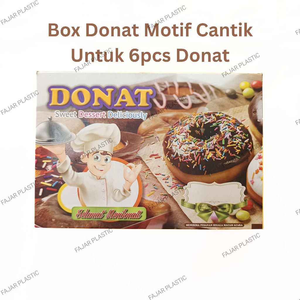 Box Donat Isi 6 - Dus Donat - Dus Bakpao