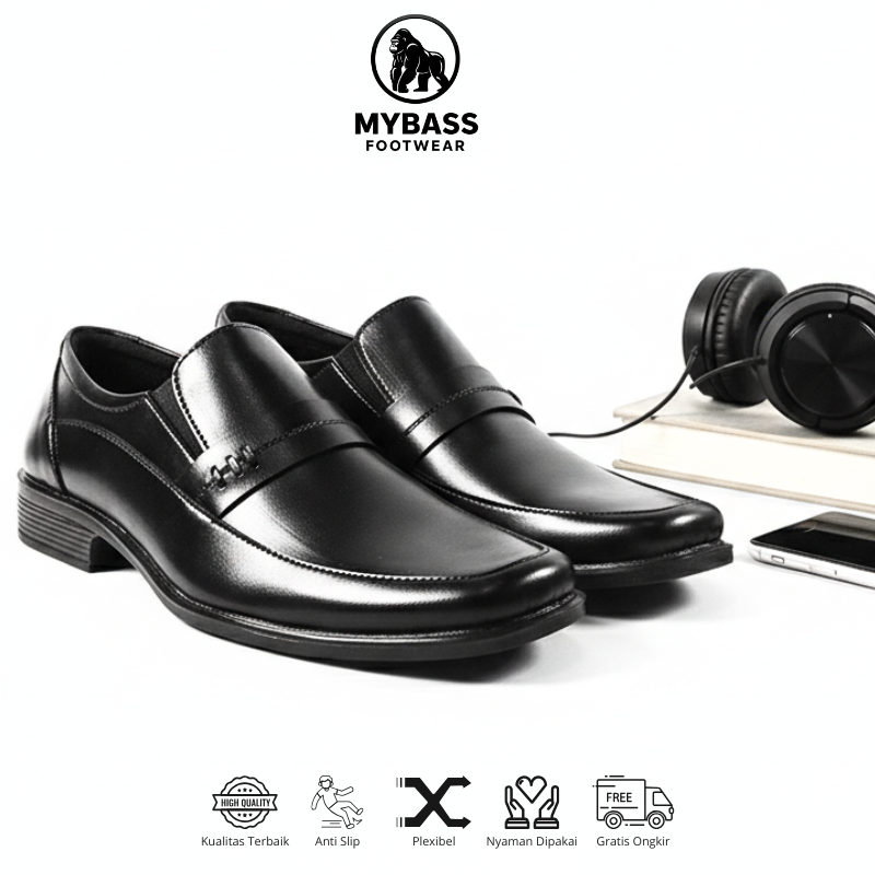 Sepatu Pantofel Pria Wanita Sepatu Kerja Kantor Hitam Coklat