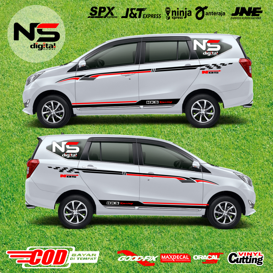 STIKER STICKER CUTTING STIKER MOBIL DAIHATSU SIGRA TOYOTA CALYA CUTTING LIST MOBIL SIGRA CALYA KEREN