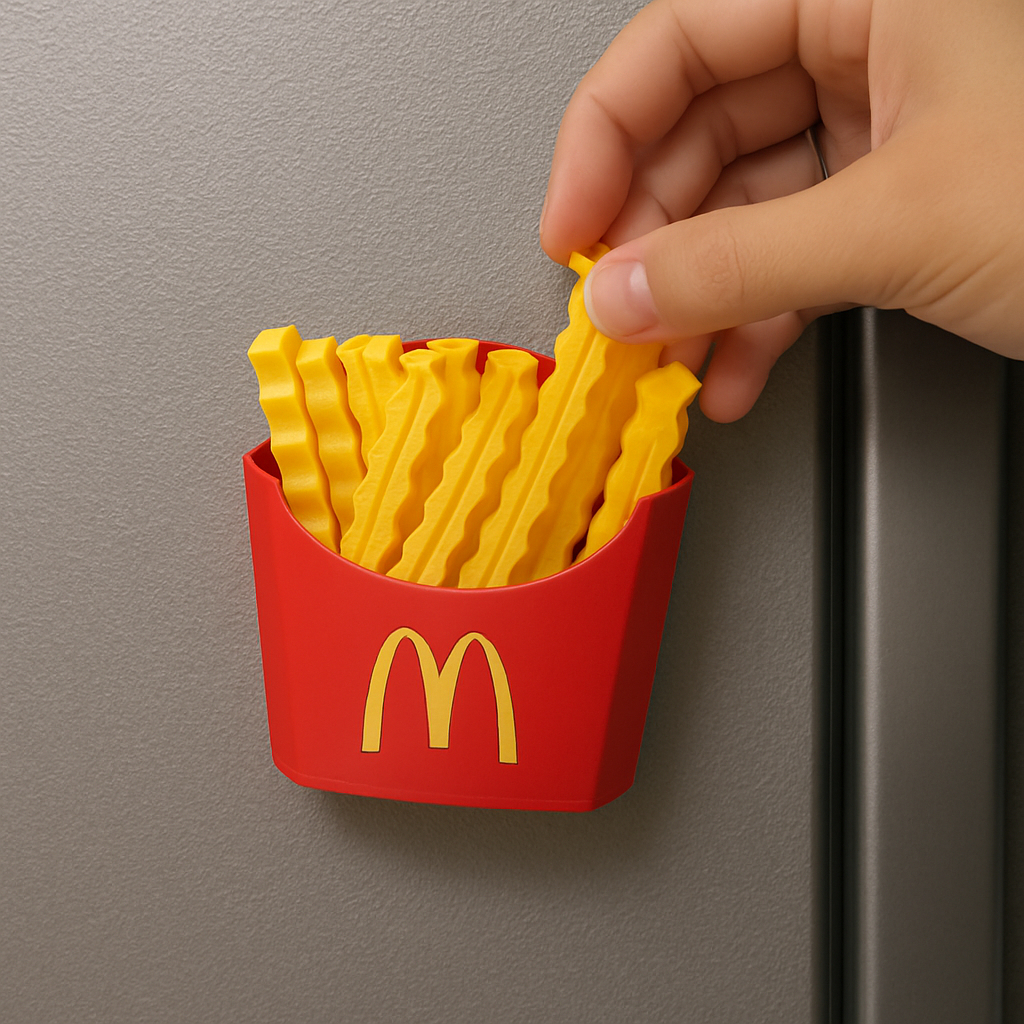 [Premium] Wadah dan Klip Segel Penjepit Kemasan 12 Pcs Bentuk Kentang French Fries McDonald Wadah Be