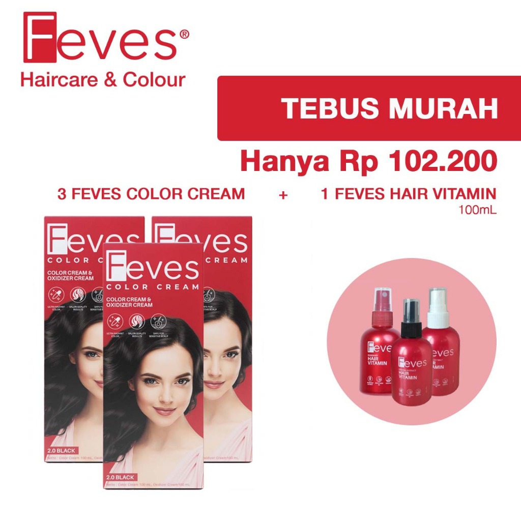 PROMO TEBUS MURAH FEVES HAIR CARE & HAIR TONING | FEVES HAIR COLOR 100ML | HAIR VITAMIN SERUM ROSEMA