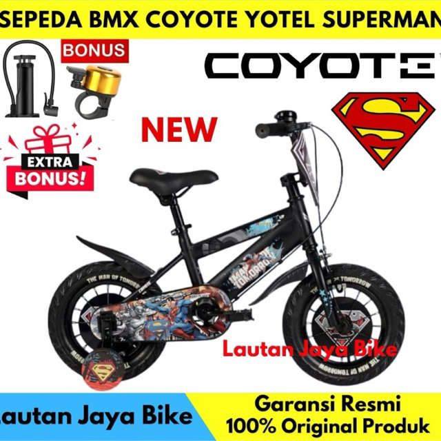 Sepeda Anak Laki Laki BMX 18 Element Coyote Superman New