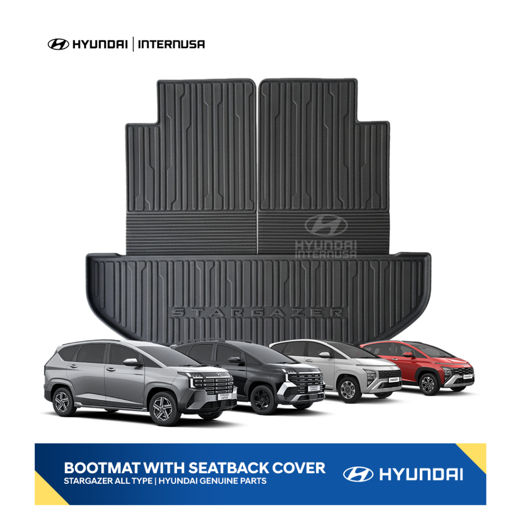 Cover Bagasi | Bootmat With Seatback Cover Stargazer All Type | Genuine Parts | Hyundai Internusa