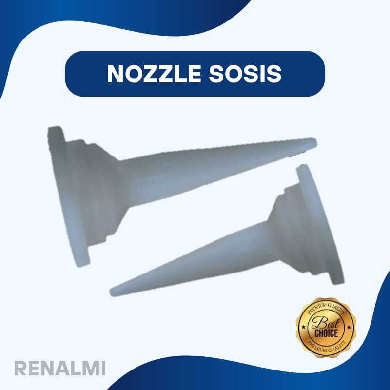 Corong Sealant Sosis | Nozzle Lem kaca Khsusu Sosis