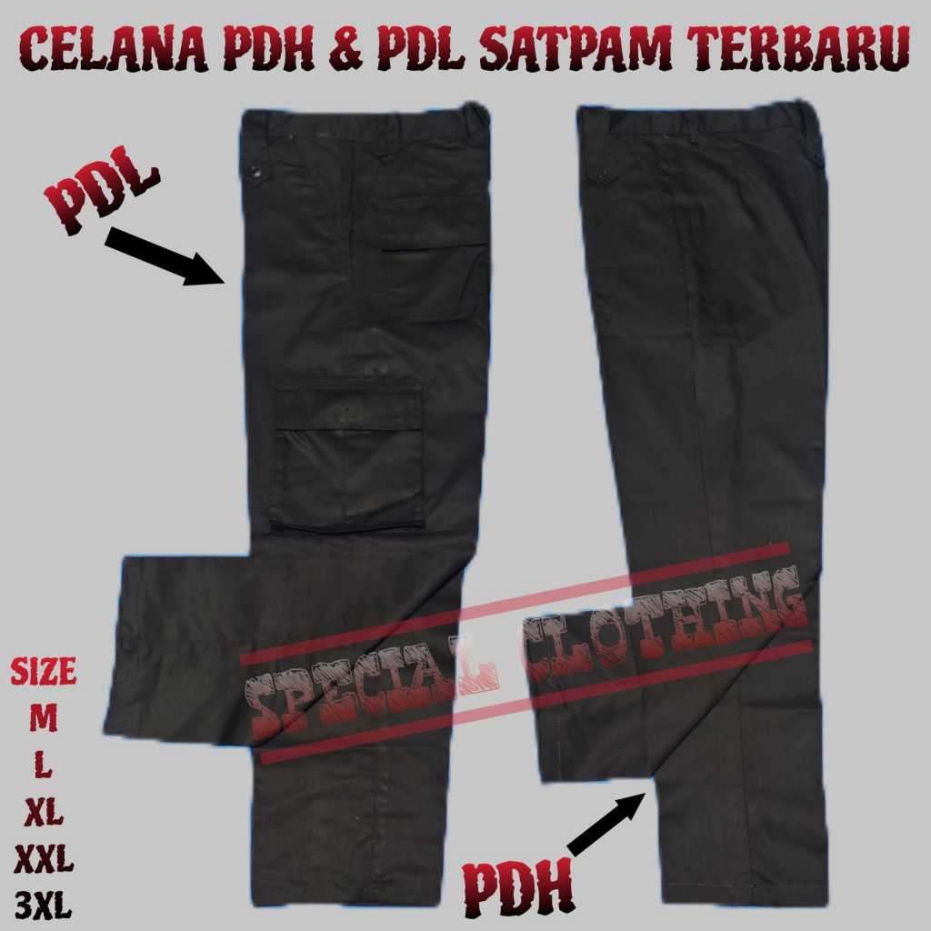 CELANA PDH SATPAM / CELANA PDL / BAWAHAN SERAGAM SATPAM COKLAT TUA / PDH / PDL
