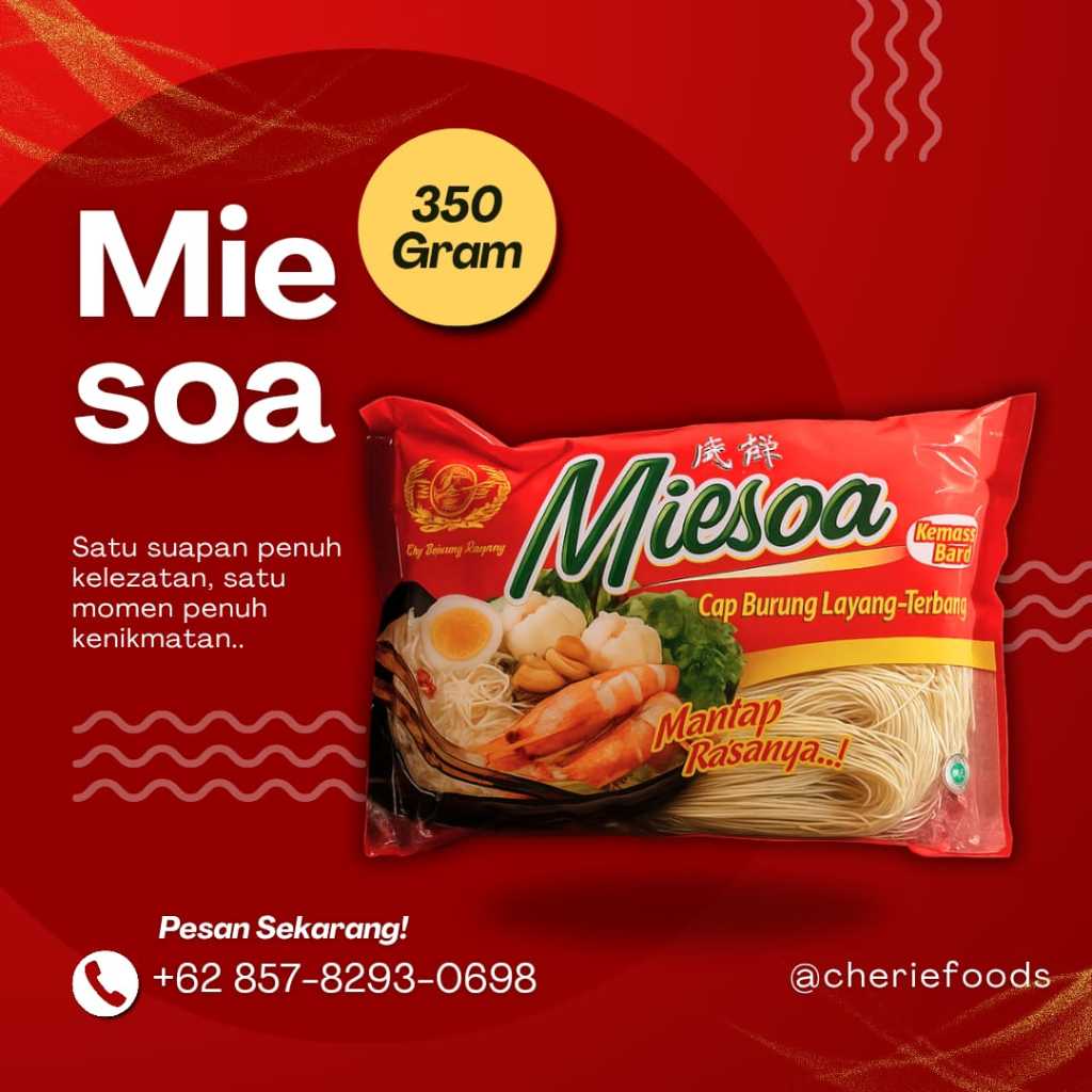 Misoa Kering Cap Burung Layang Terbang 350 Gram
