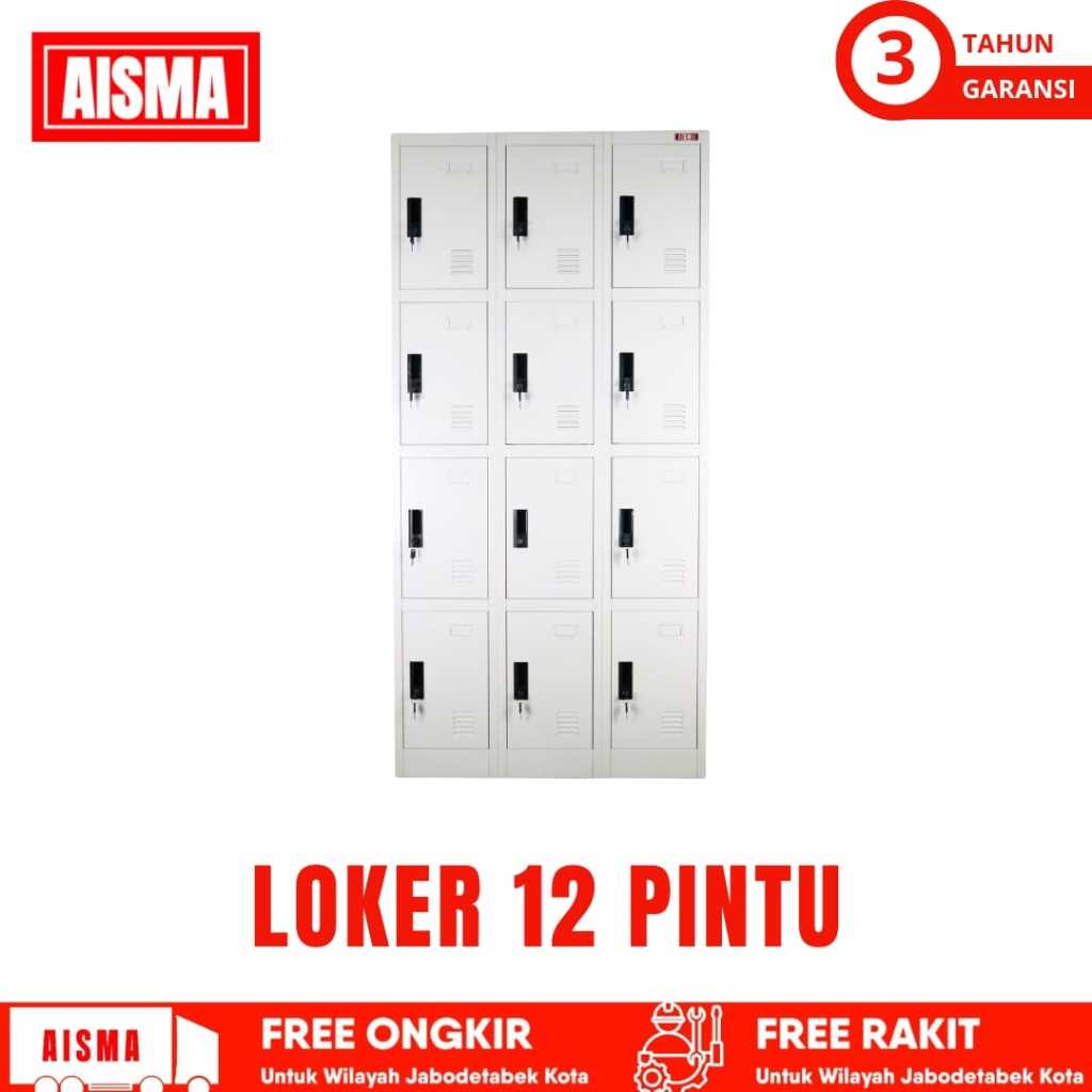 AISMA Loker 12 pintu - Loker Sekolah Loker Karyawan