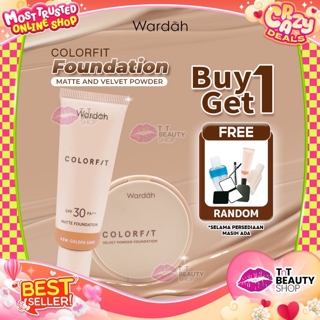 WARDAH Colorfit Series | Velvet Powder Foundation SPF 20 | Foundation Matte | Loose Bedak Tabur | Tn