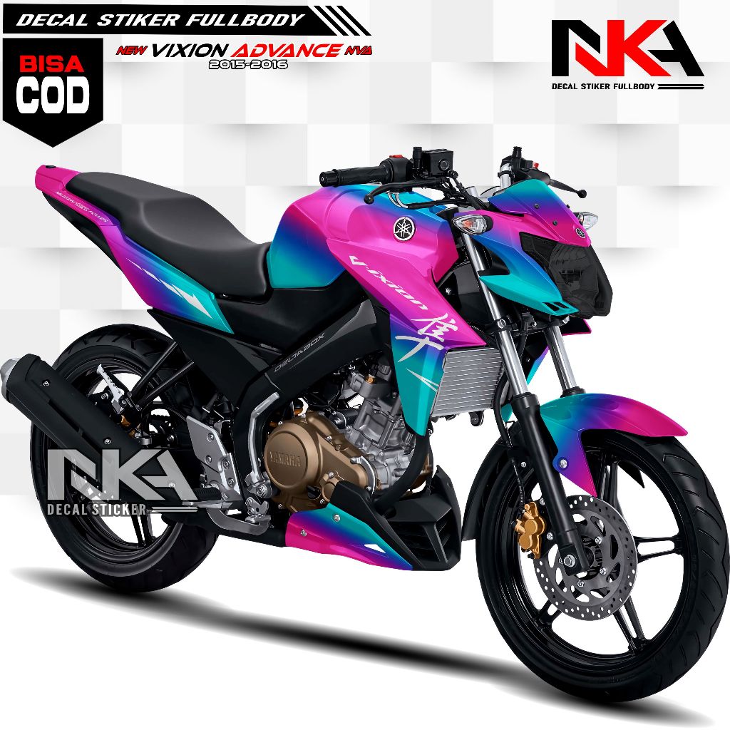 Decal Vixion Decal Stiker Vixion Advance  NVA 2015 2016 2017 Fullbody Motif 2 Warna