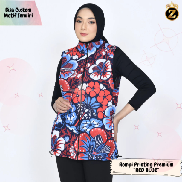 Rompi Printing Premium Olahraga Vest Jersey Wanita Rompi Printing Hijab Bersepeda Outdoor Sports
