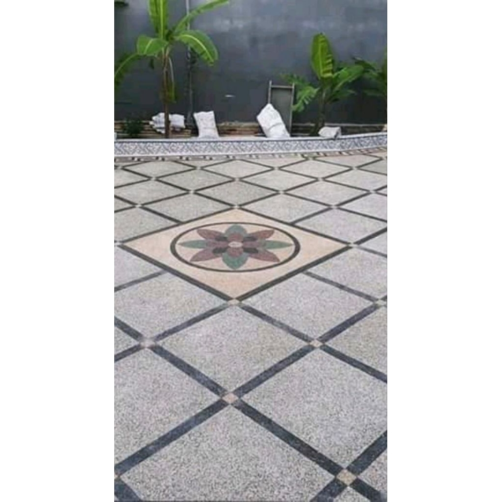 garasi batu sikat minimalis