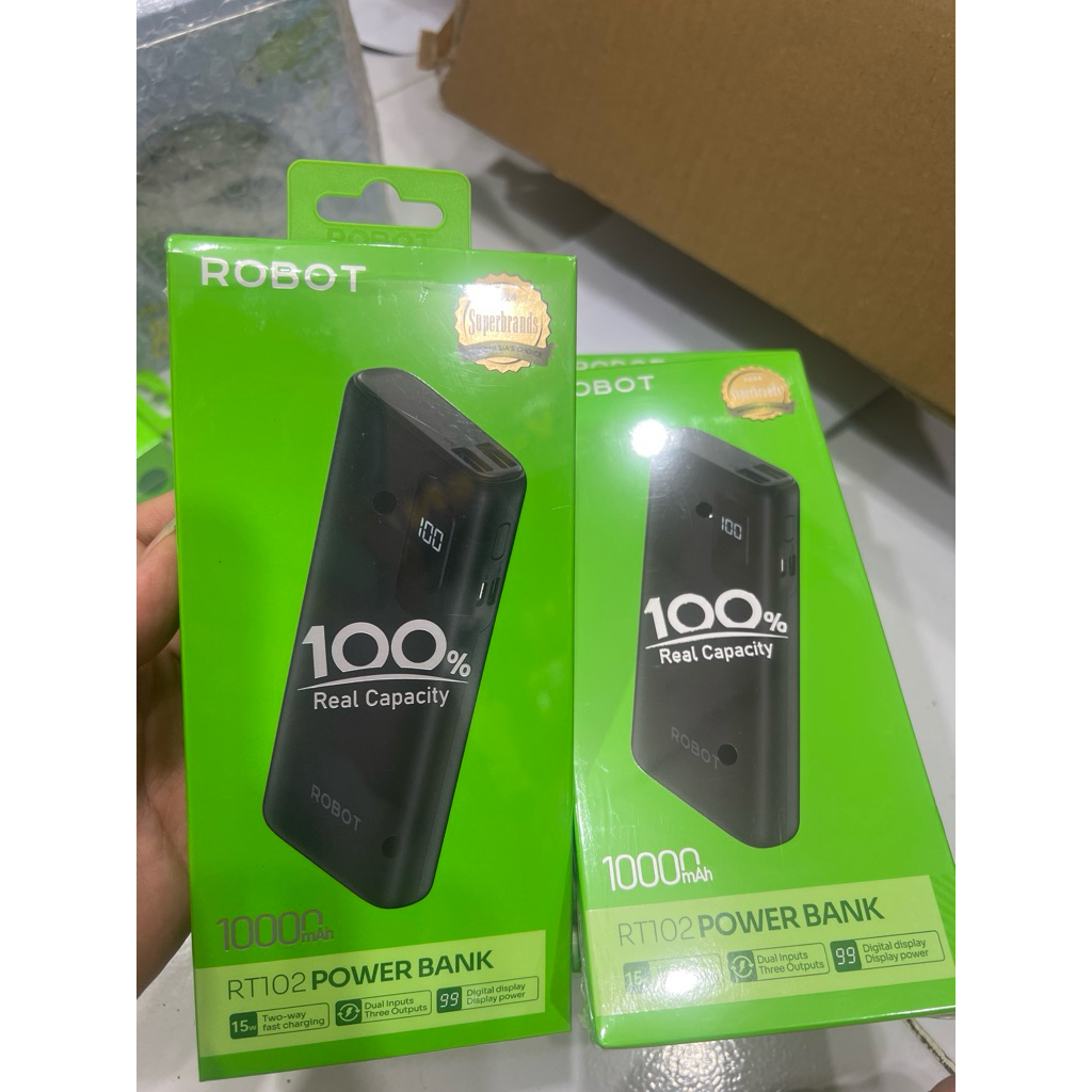 ROBOT POWERBANK/ROBOT POWERBANK RT102 10000Mah ORI RESMI