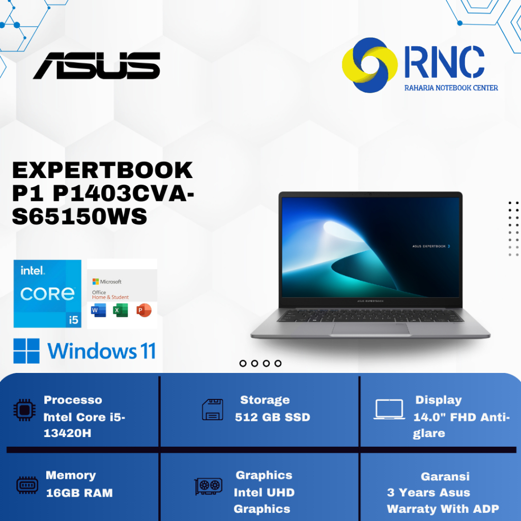 ASUS ExpertBook P1403CVA-S65150W i5‑13420H / 16GB / 512GB SSD
