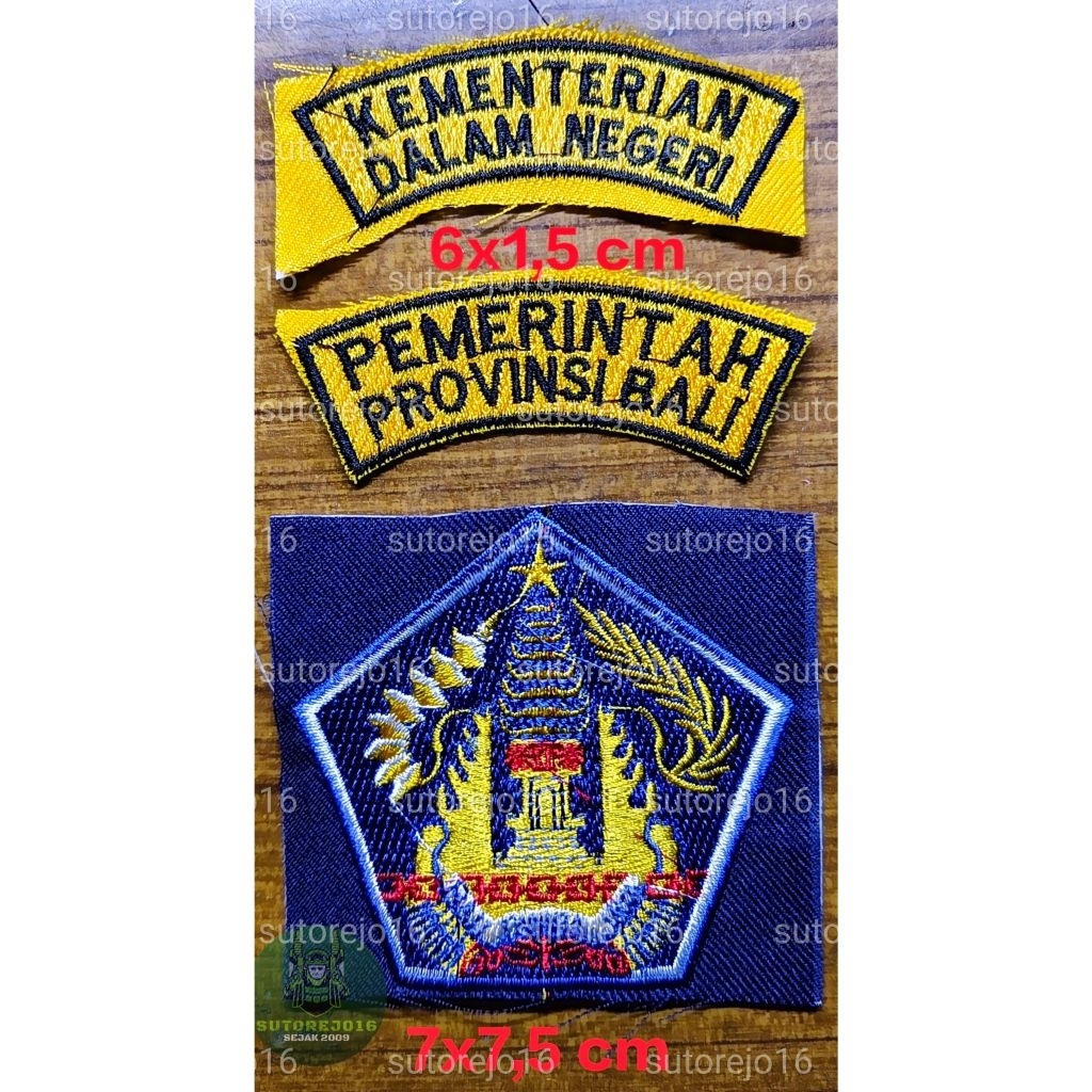 bet patch emblem bordir lokasi logo kementerian dalam negeri pemerintah provinsi bali