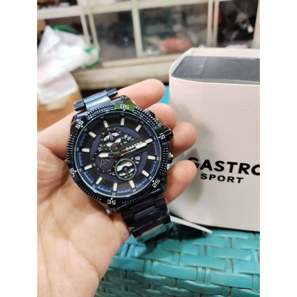 JAM TANGAN SPORT BLUE ICE RANTAI ORIGINAL 0801