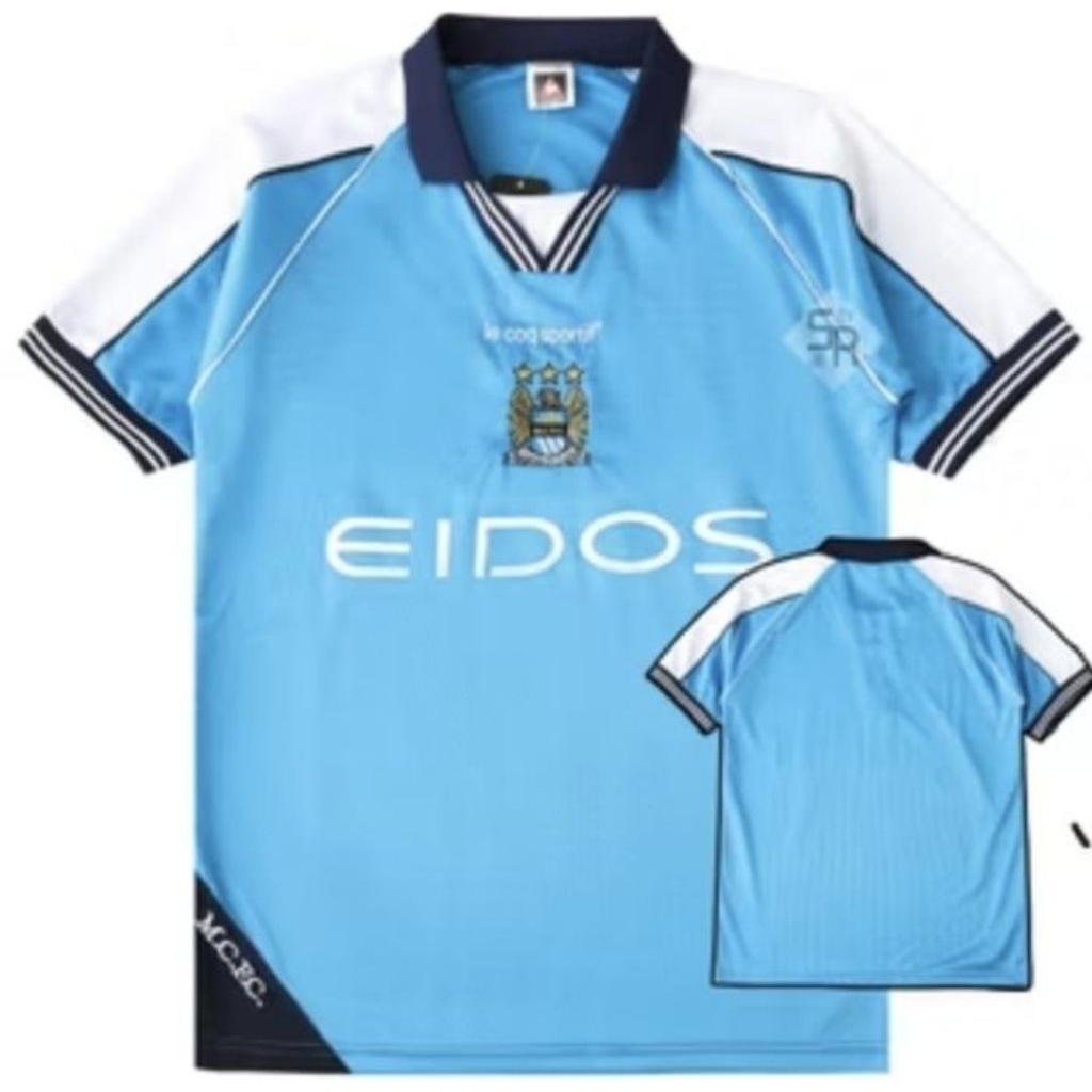 Jersey Kaos Baju Sepak Bola Man Mancester Manchester City Home Away 3rd Third Retro Klasik Classic J