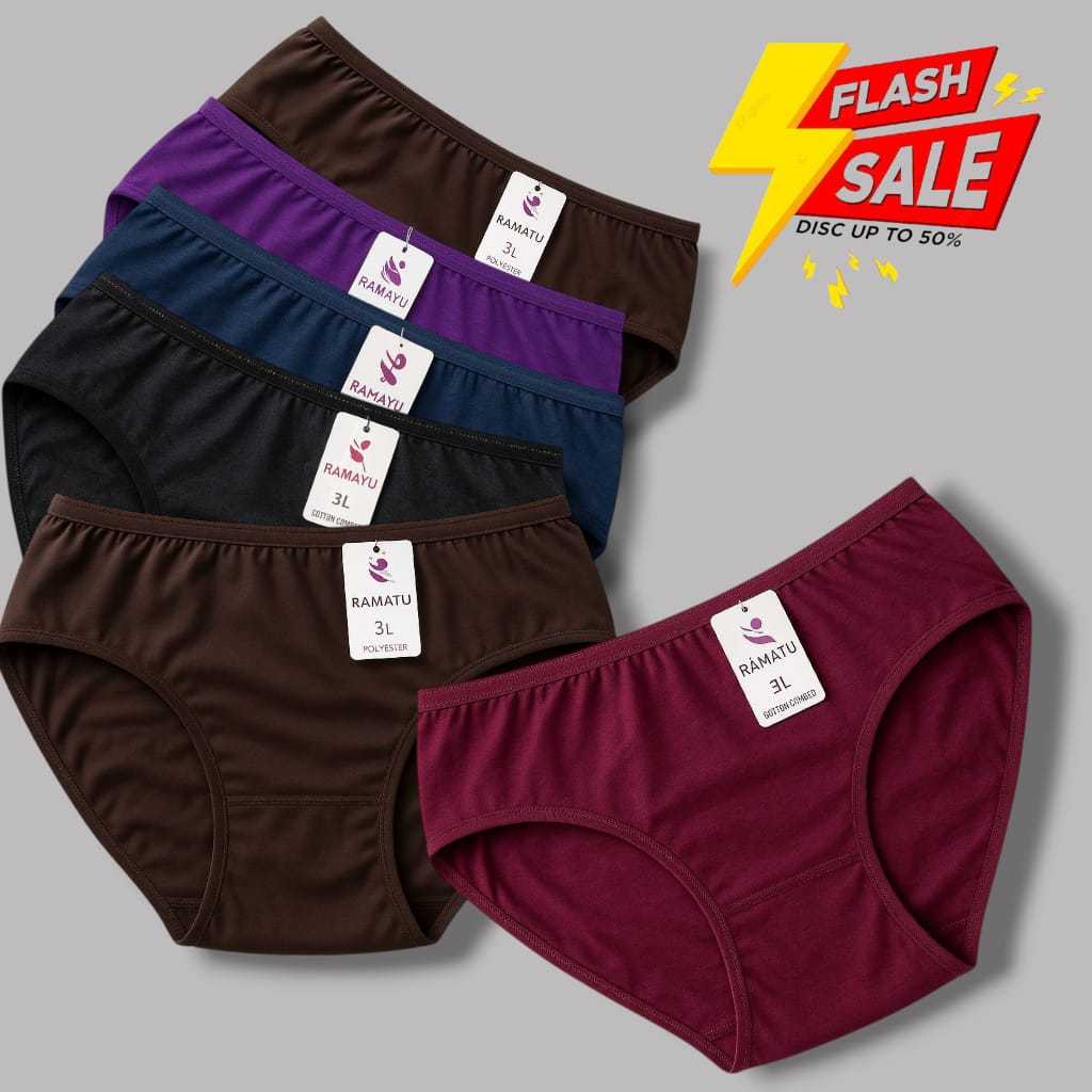 (COD) PROMO 12 PCS CELANA DALEM WANITA KATUN IMPORT / celana dalam wanita murah / Celana dalam wanit