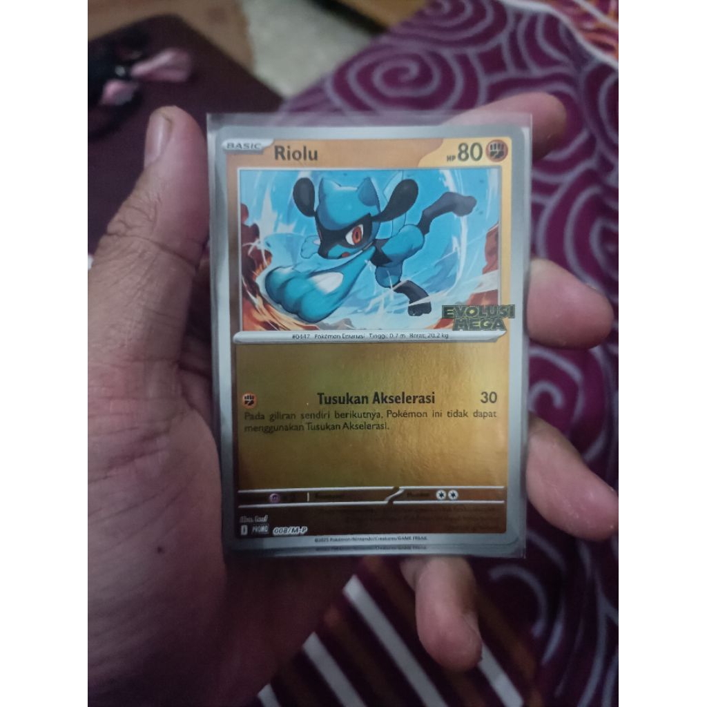 kartu pokemon bahasa Indonesia mega evolusi Riolu promo