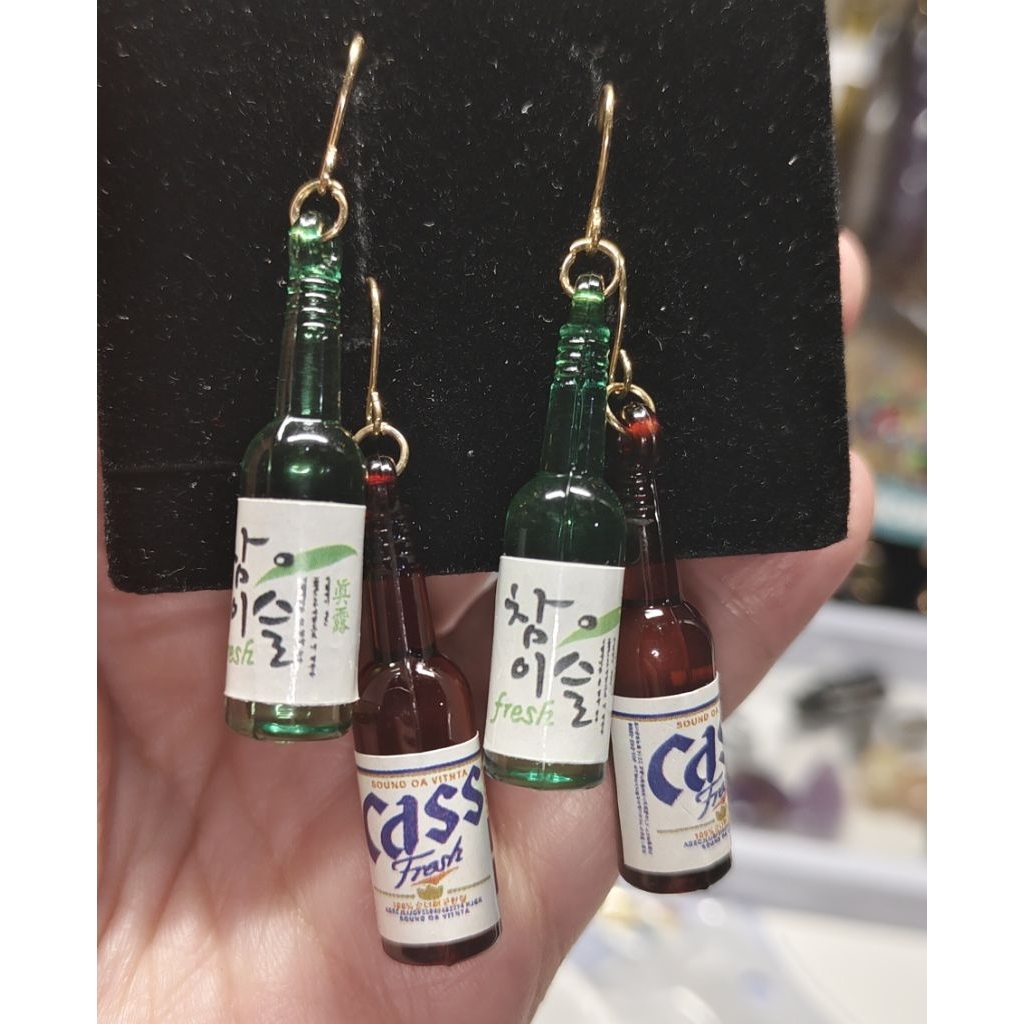 Anting Unik Korea MinumanSoju Botol Earring Fashion.