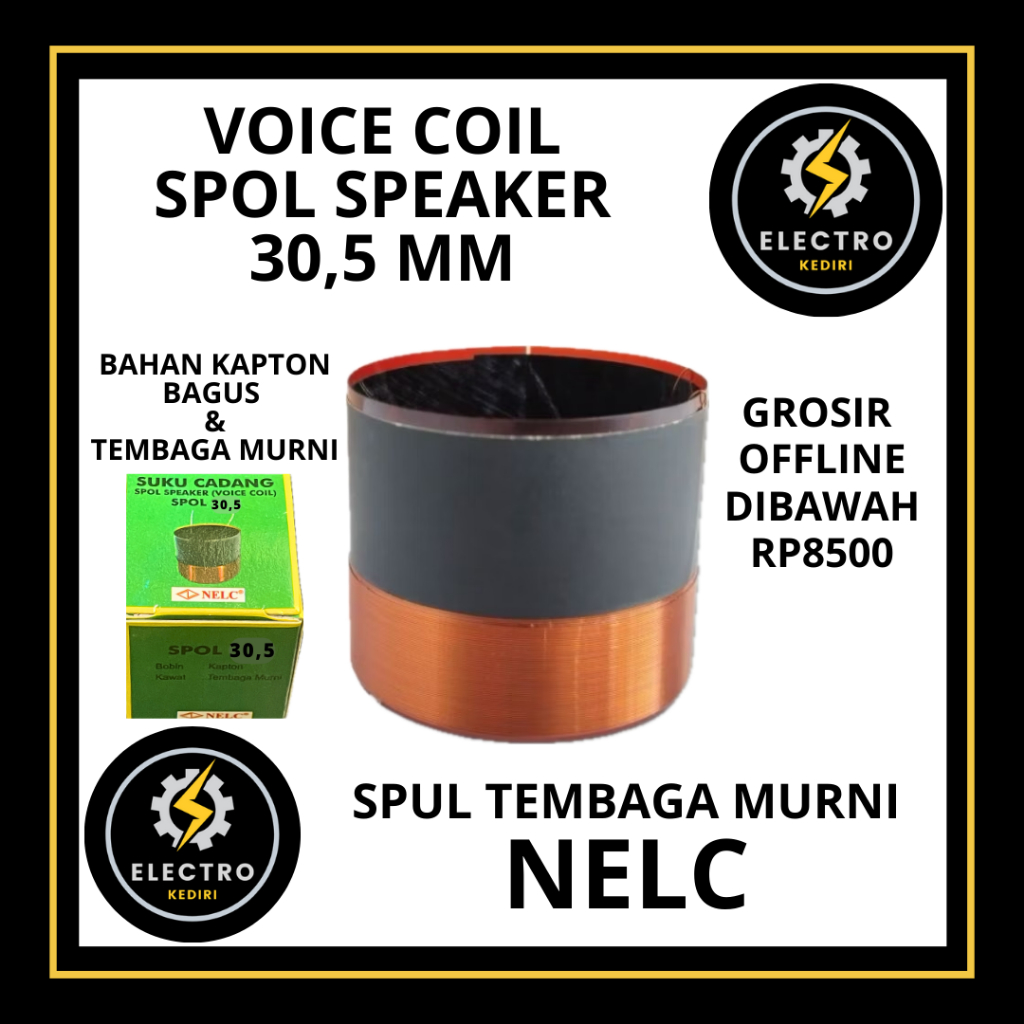 Spul speaker 30,5 kapton bagus heatsink | heatsink fan voice coil 30,5mm NELC