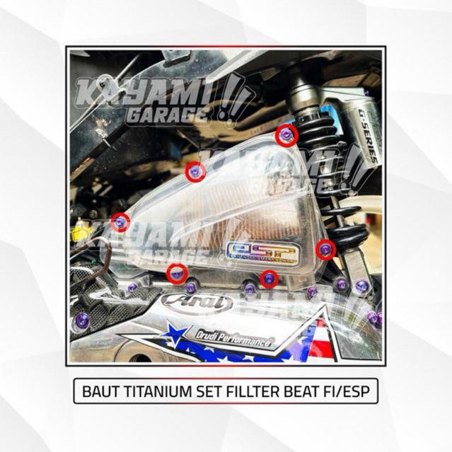 Baut Titanium set filter Beat Fi.Esp.Deluxe