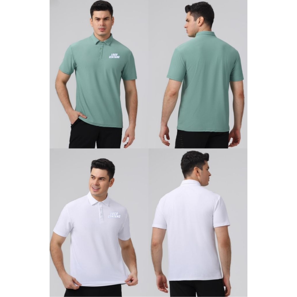 Polo Shirt Pria Kaos Olahraga Berkerah Baju Sport Golf Tennis Badminton Padel Outdoor Premium 6012