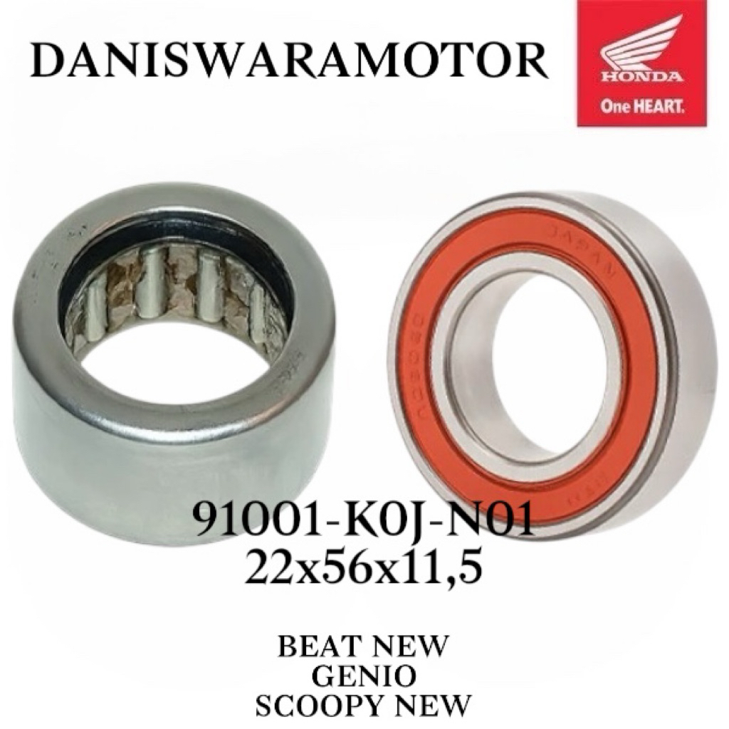 KLAHAR LAHER BEARING 22X56X11.5 91001-K0J-N02 HONDA AHM