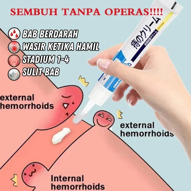 Set botol salep wasir Jepang, obat wasir, 20 gram, 100% herbal alami, salep wasir yang paling efekti