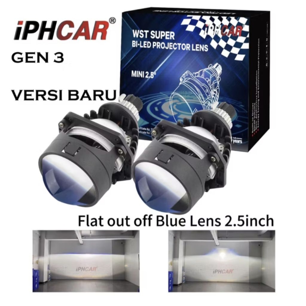 LAMPU BILED IPHCAR GEN 3 WST SUPER LASER 60 WATT 2,5 inch, PROJECTOR MOBIL MOTOR 55 WATT 60 WATT DOU