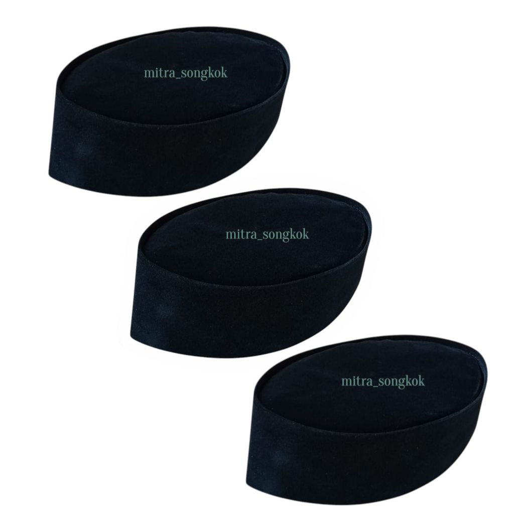 PECI SONGKOK KOPIAH HITAM POLOS NON AC BAHAN BELUDRU TINGGI 9 TERLARIS BERKUALITAS MUSLIM TERMURAH H