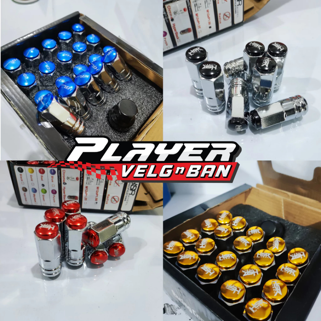 Lugnut Mur Baut Roda Velg Racing Mobil Promo || Lugnut Baut Roda Velg Racing Mobil Murah HSR