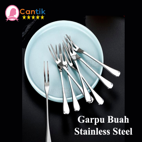 Garpu Buah Stainless Steel Mini – Garpu Kecil Dessert Snack Fork Kualitas Premium