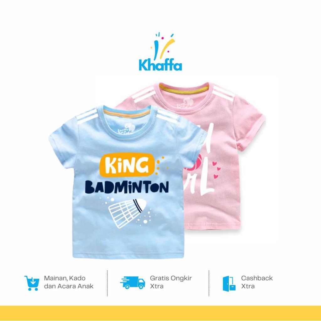 Kaos Anak Cowok Murah Lengan Pendek Warna Biru Muda usia 1 2 3 4 5 6 Tahun