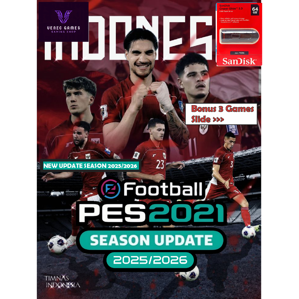 Game Bola Via Flashdisk PES 2021 New Update Patch 2026  PnP Update Pemain Realface Jersey Logo|Game 