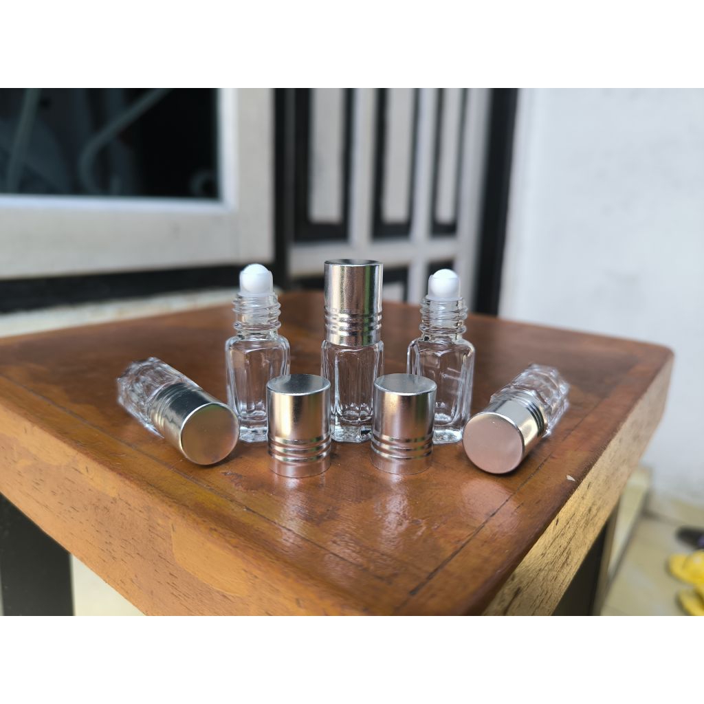 BOTOL ROLL ON AL-REHAB 3 ML TUTUP SILVER