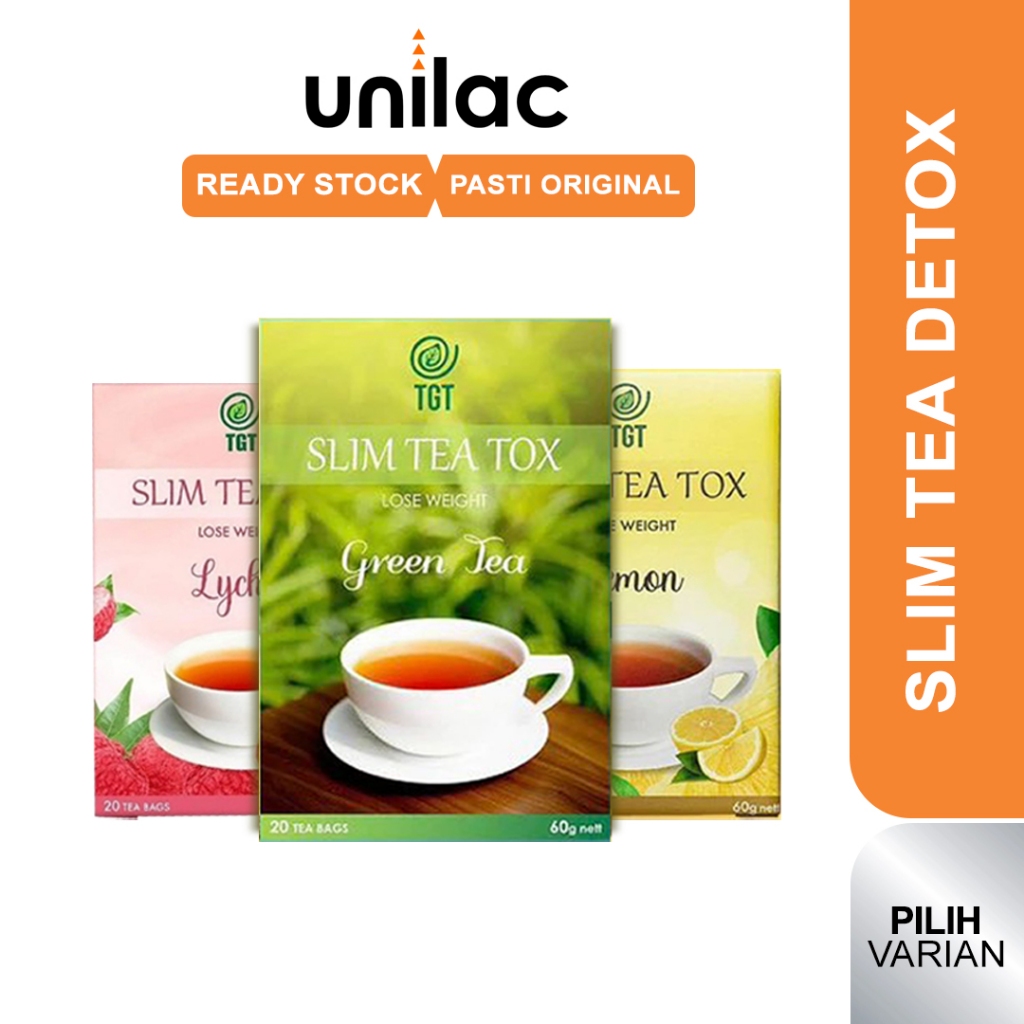 TGT Slim Tea Detox 1 Box 20 Teabags | Teh Diet Pelangsing Alami | Teh Detox Minuman Diet Herbal BPOM