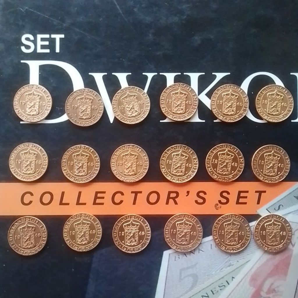 UANG KUNO KOIN ½ CENT NEDERLAND INDIE TAHUN 1945