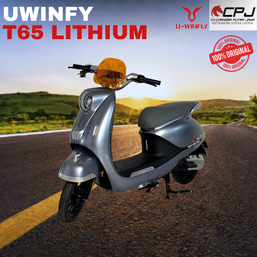 SEPEDA LISTRIK UWINFLY T65 LITHIUM BATERAI 100% ORIGINAL BERKUALITAS DAN BERGARANSI RESMI ( UWINFLY 