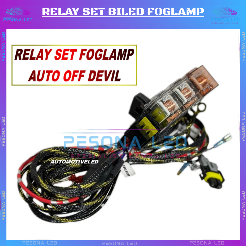 ORIGINAL PREMIUM KABEL RELAY SET BILED FOGLAMP UNIVERSAL MOBIL AUTO OFF DEVIL EYE