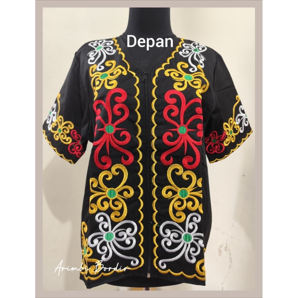 BAJU Dayak Kalimantan Motif Borneo