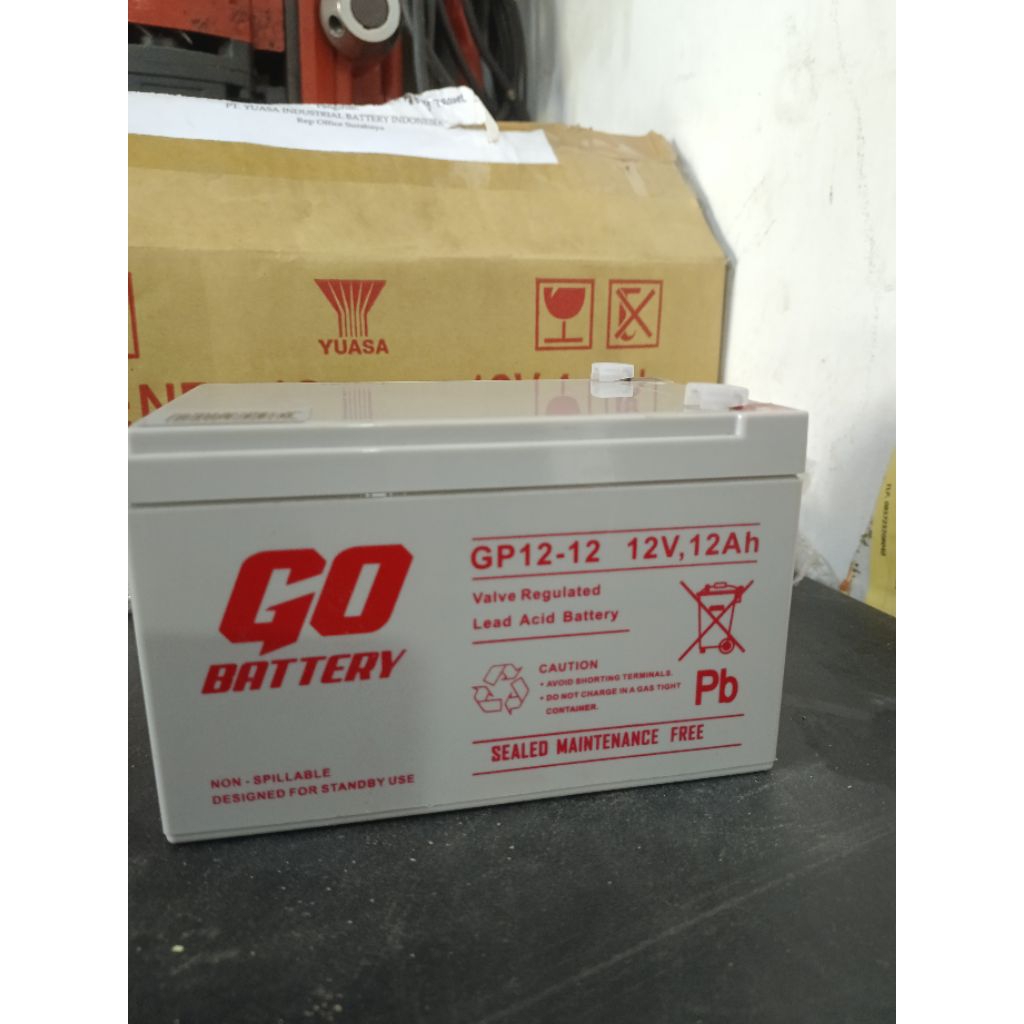 Go Battery 12ah Untuk UPS atau Sepeda Listrik