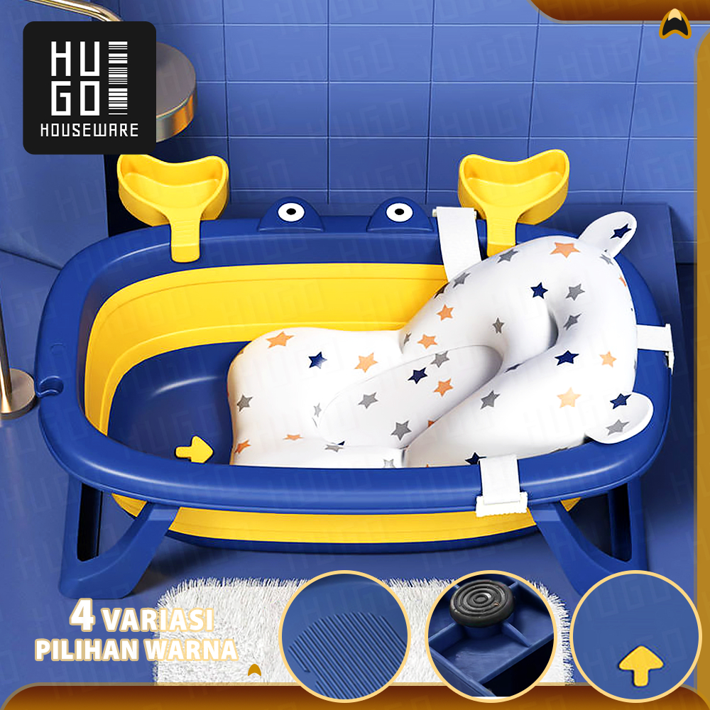 Hugo Houseware Bak Mandi Bayi Lipat Portable Crabby Foldable Baby Bath Tub Tempat Mandi Bayi dengan 