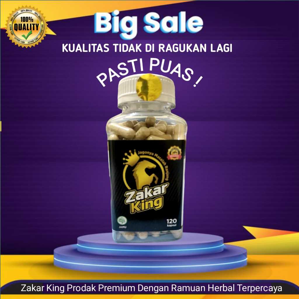 ZAKAR KING ORIGINAL ISI 120 KAPSUL HERBAL ASLI PREMIUM