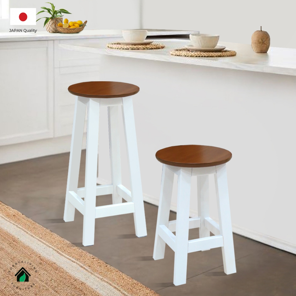 Toraya - Esse Bangku Kayu Model 1: Bangku Cafe/ Bar Stool