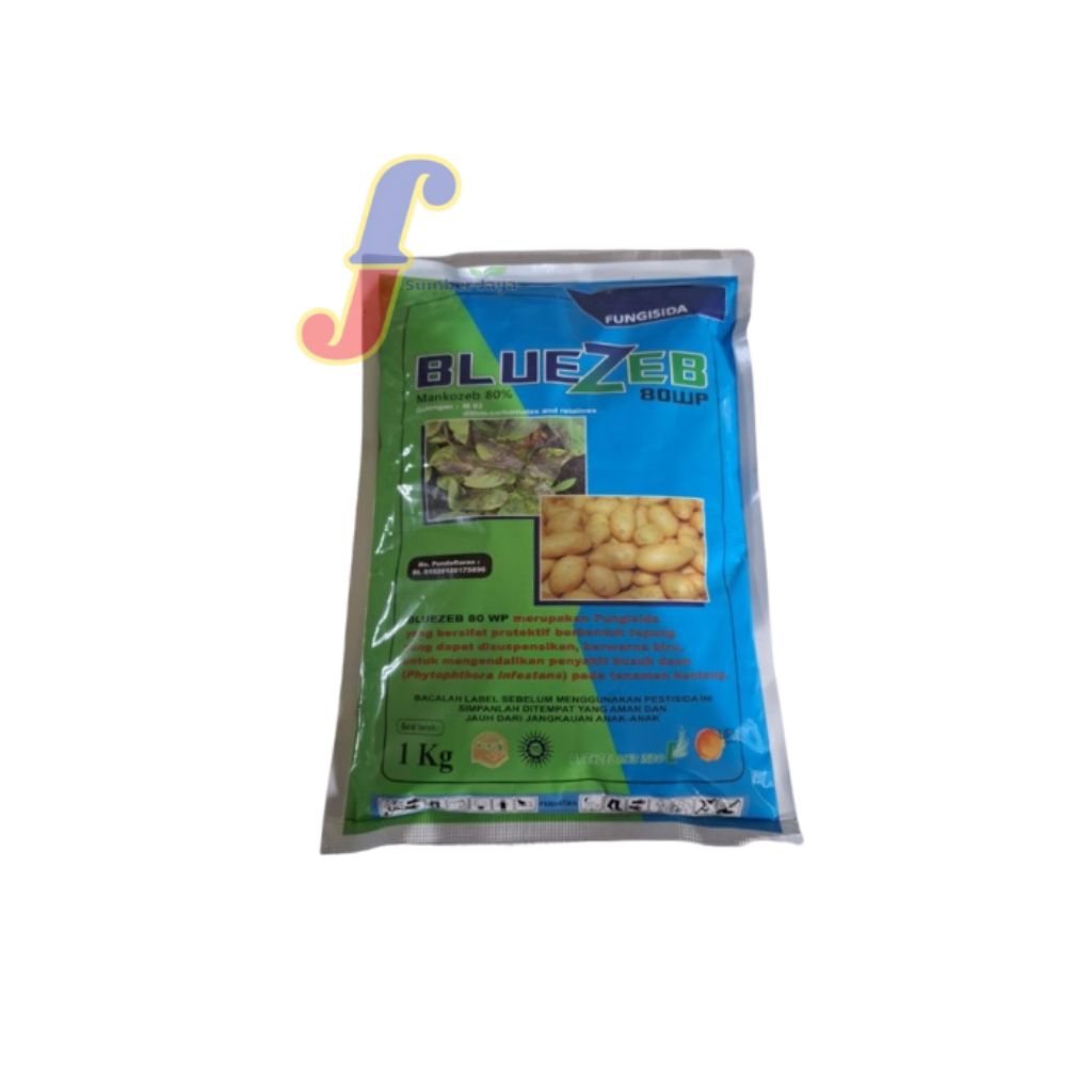 Fungisida Bluezeb 80 WP 1 Kg Mankozeb Biru