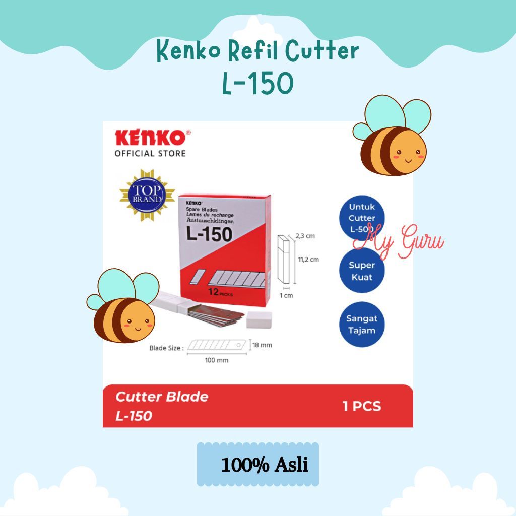 [TUBE] REFIL KENKO L-150 ISI CUTTER / KENKO REFILL CUTTER BLADE KENKO L-150
