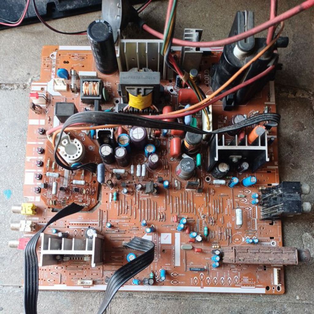 mesin tv tabung sharp 21" slim copotan