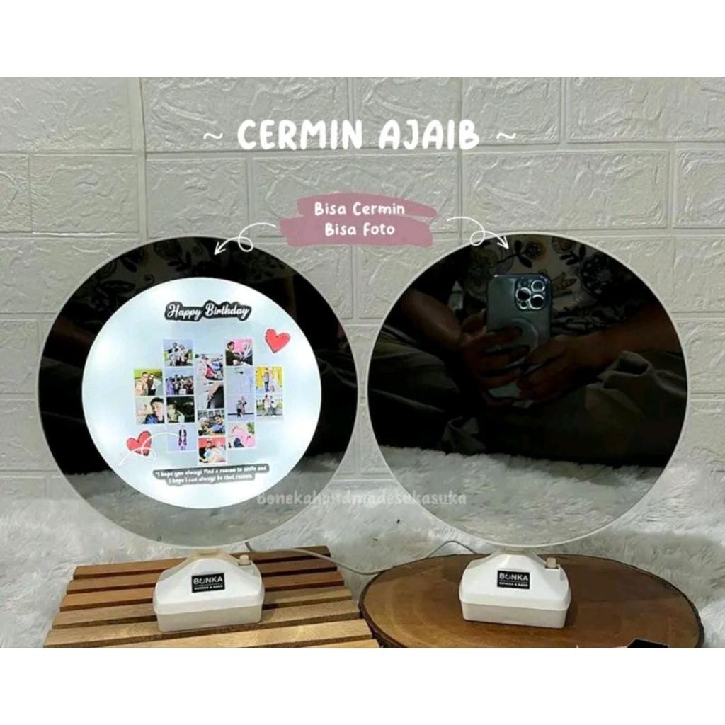 TaffHOME Cermin Magic Mirror dengan Photo Frame