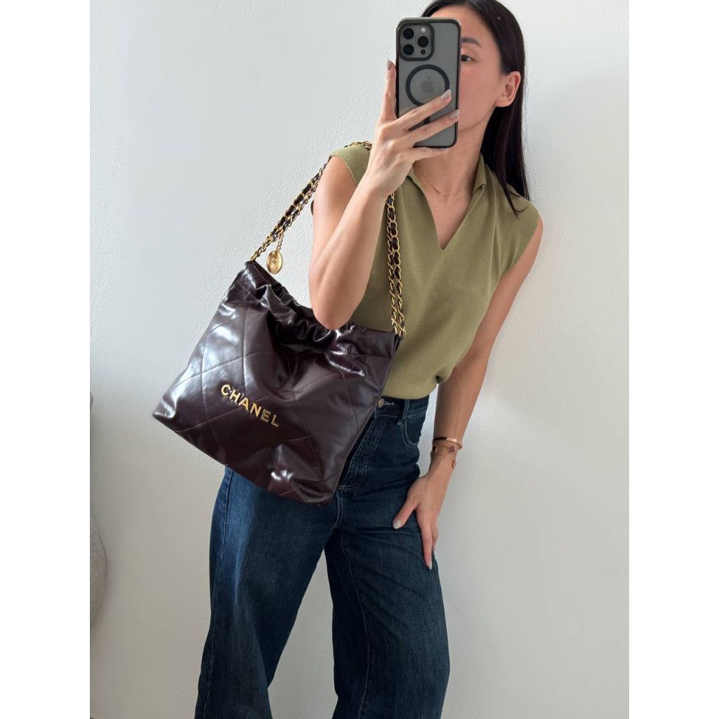 Tas 22 small lambskin ghw